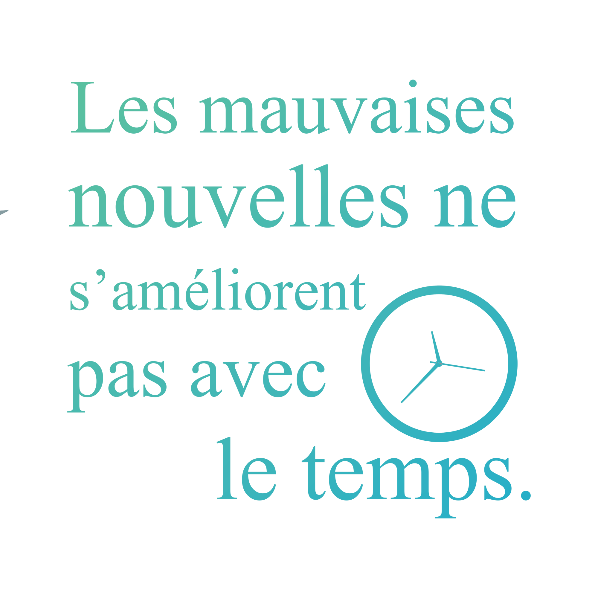 Les mauvaises nouvelles ne s'améliorent pas avec le temps.